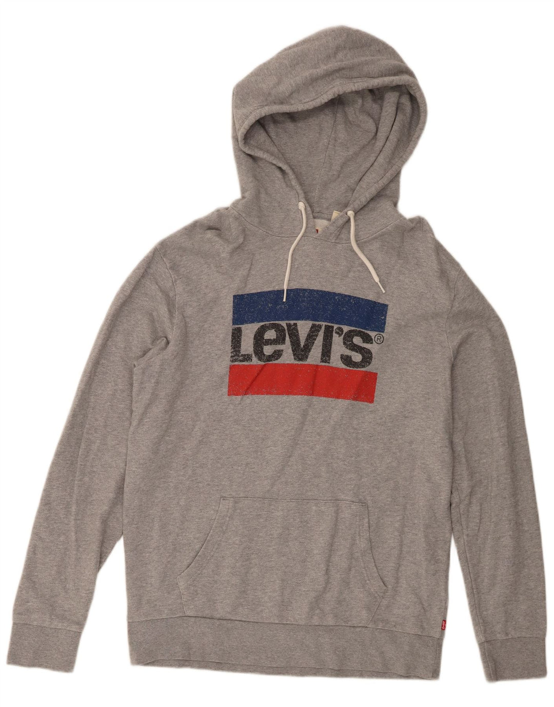 Levi's standardna majica s kapuljačom s kapuljačom srednje sive boje od pamuka