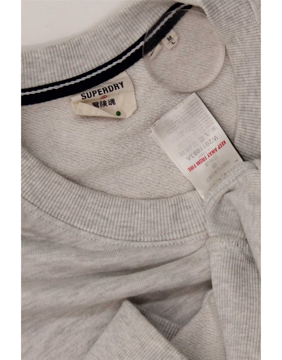 Superdry muški džemper srednjeg kroja, srednje sivi flekasti pamuk