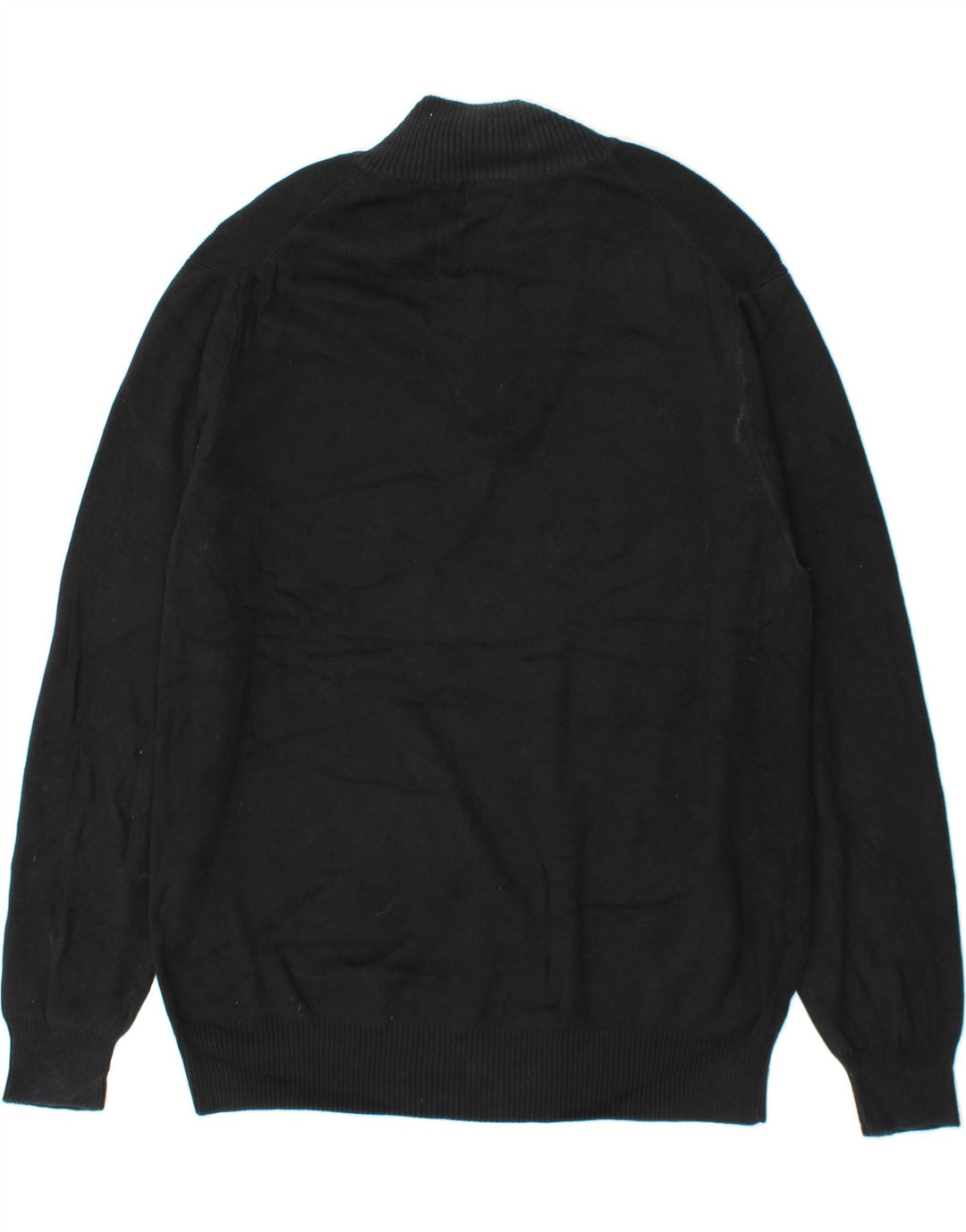 DOCKERS Mens Zip Neck Jumper Sweater 2XL Black Cotton Vintage Dockers and Second-Hand Dockers from Messina Hembry 