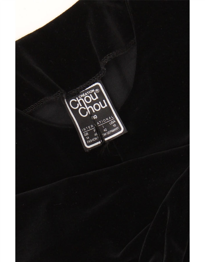 CHOU CHOU Ženski Bolero Top UK 14 Veliki crni