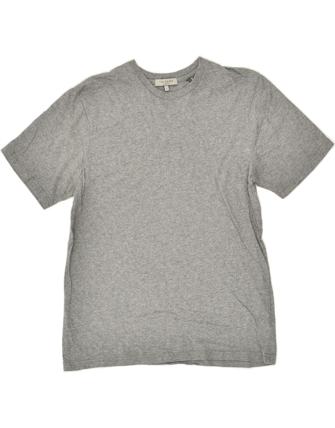 TED BAKER Womens T-Shirt Top Size 2 Small Grey Cotton | Vintage Ted Baker | Thrift | Second-Hand Ted Baker | Used Clothing | Messina Hembry 