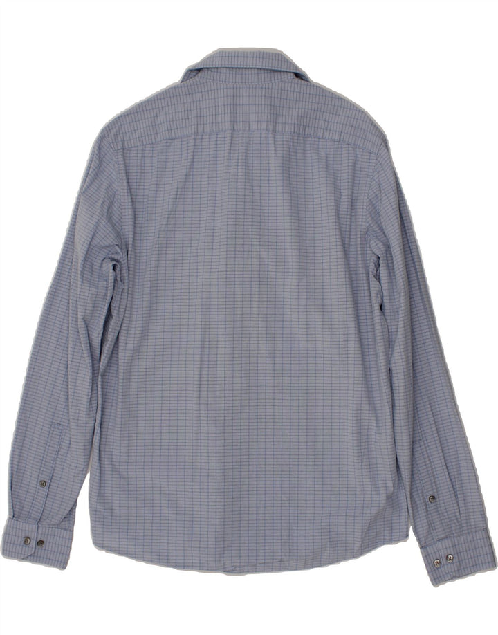 DKNY Mens Regular Fit Shirt Size 15 1/2 Medium Blue Check Cotton Vintage Dkny and Second-Hand Dkny from Messina Hembry 