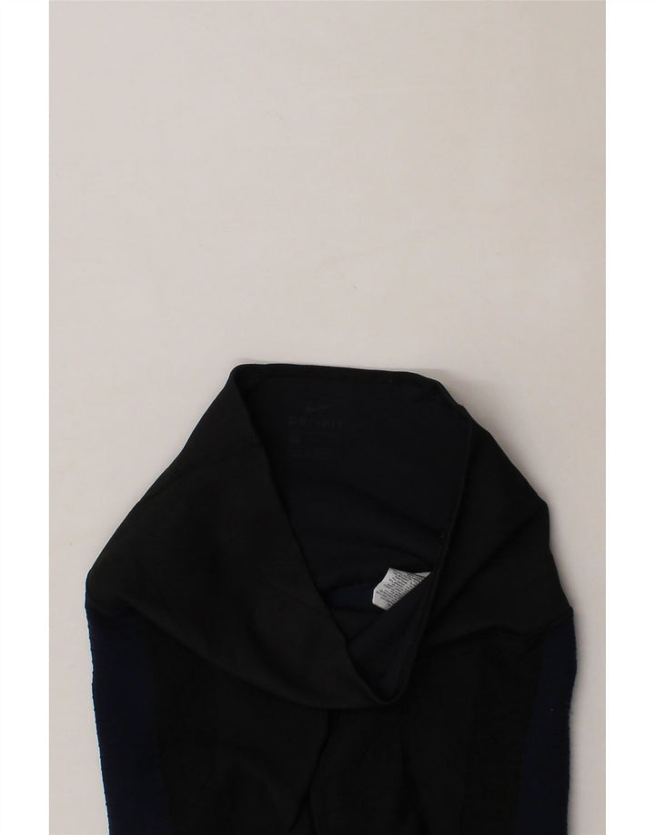 NIKE Womens Dri Fit Capri Leggings UK 12 Medium  Blue Colourblock Vintage Nike and Second-Hand Nike from Messina Hembry 
