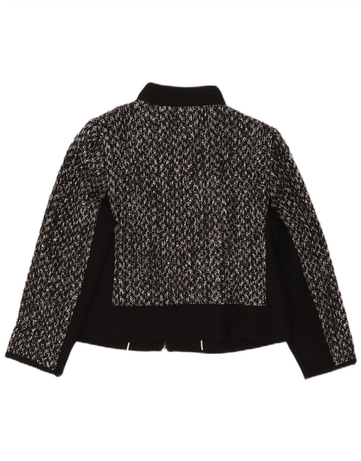 MARKS & SPENCER Ženska kratko sako jakna UK 12 Srednje crne fleke