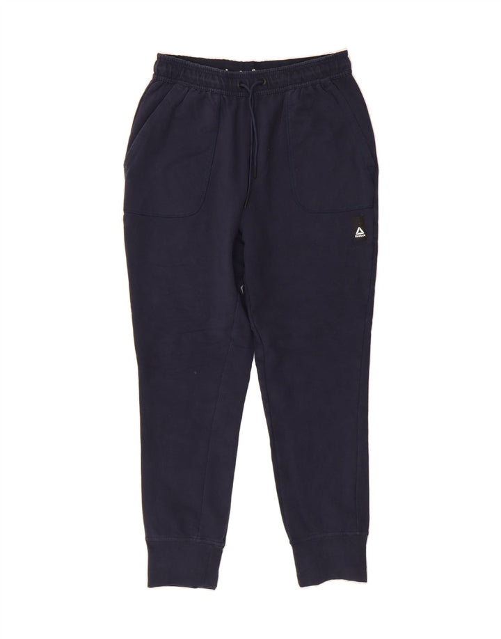 REEBOK Mens Tracksuit Trousers Joggers Medium  Navy Blue Cotton Vintage Reebok and Second-Hand Reebok from Messina Hembry 