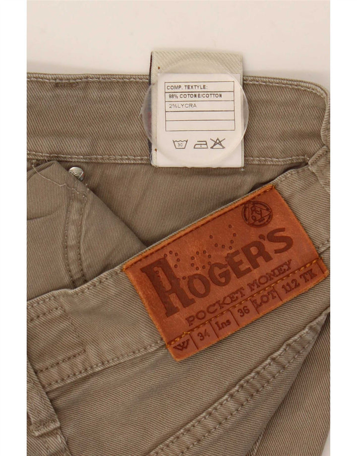 Roy Rogers Ženske uske traperice W34 L33 Bež pamuk