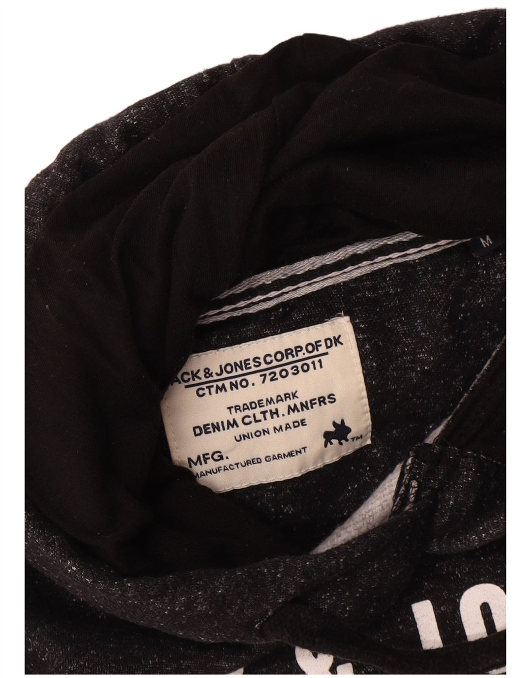 Jack & Jones muška majica s kapuljačom s kapuljačom s kapuljačom, srednje crne boje
