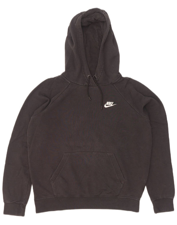 Nike Ženska velika majica s kapuljačom UK 10 Mala crna pamuk