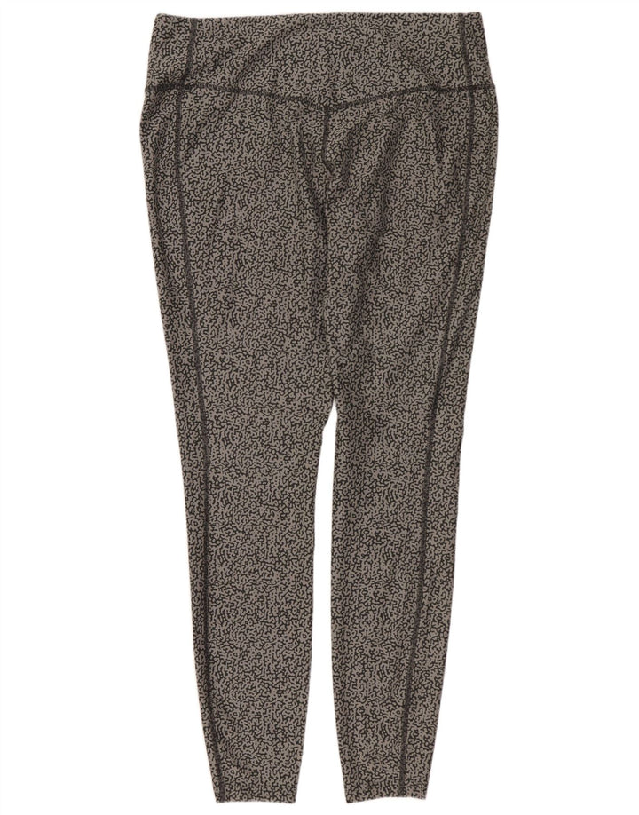 NIKE Ženske Dri Fit Leggings UK 18 XL Sivi poliester sa životinjskim printom