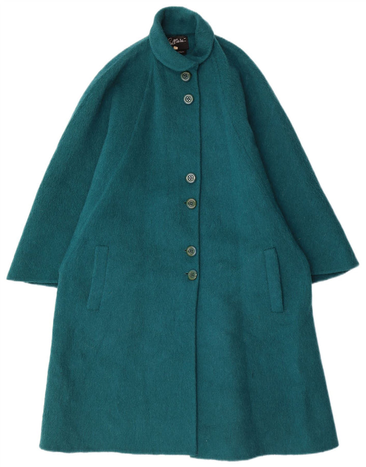 Gallara ženski preveliki kaput IT 42 Srednje tirkizna vuna alpake