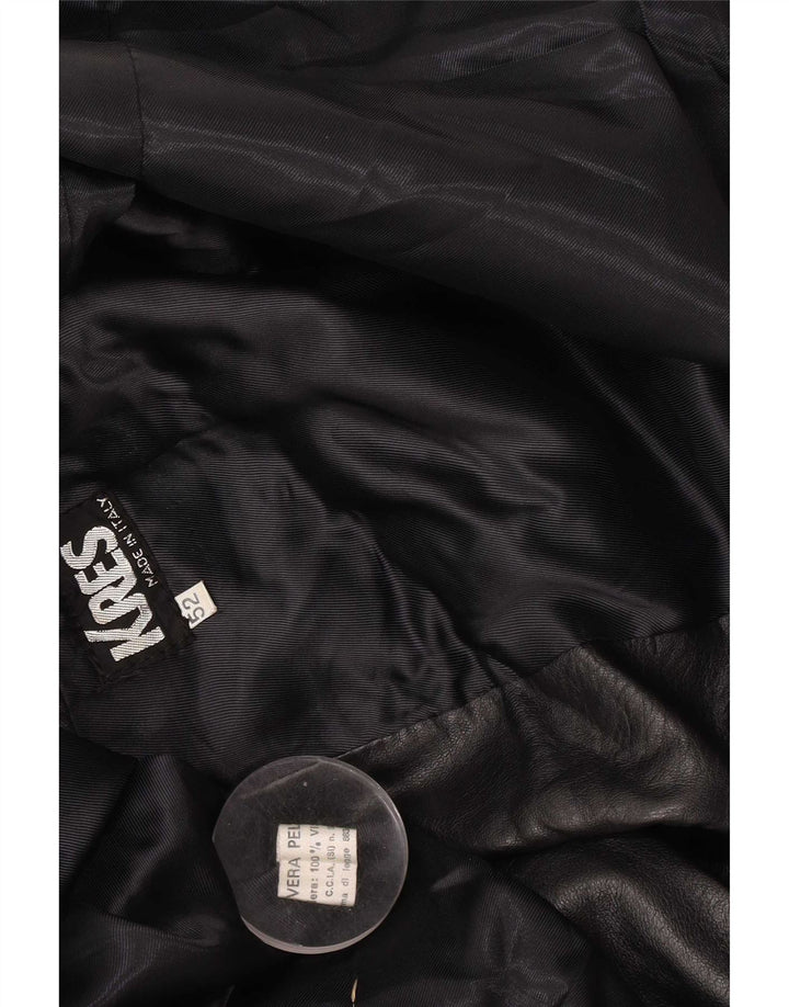 Vintage muška kožna jakna sa 2 gumba IT 52 XL crna