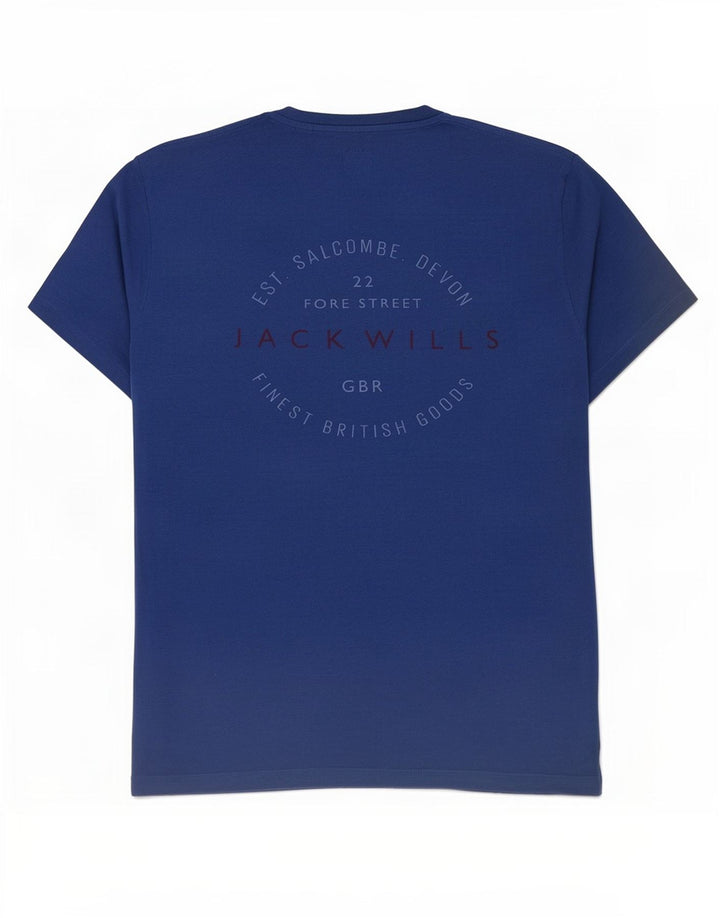 Jack Wills Muška majica kratkih rukava s grafičkim motivima Srednje plavi pamuk