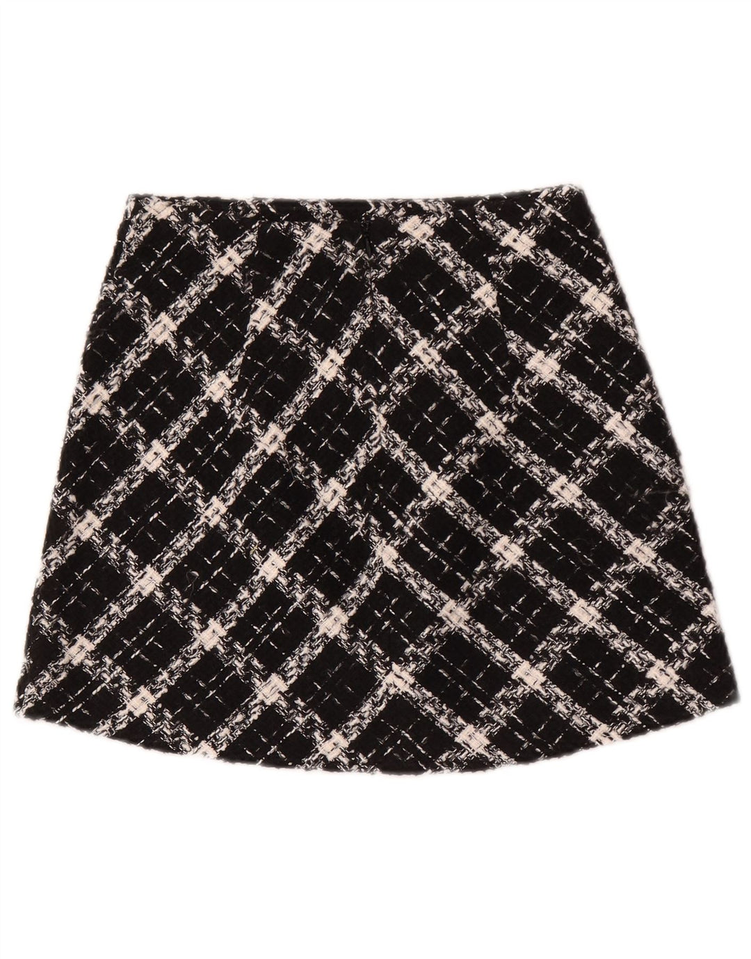 Zara ženska mini suknja XS W24 crna karirana