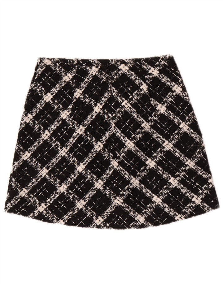 Zara ženska mini suknja XS W24 crna karirana
