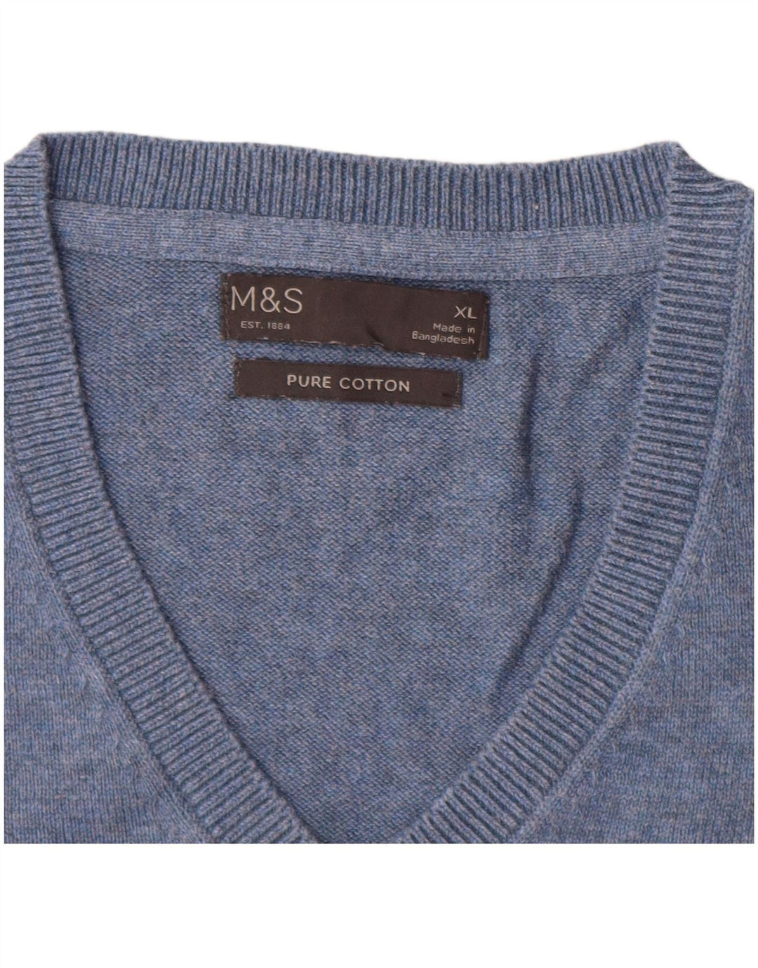 Marks & Spencer muški prsluk bez rukava XL plavi pamuk