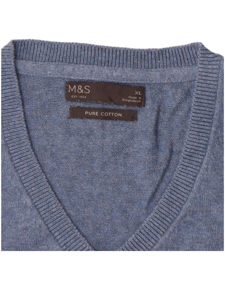 Marks & Spencer muški prsluk bez rukava XL plavi pamuk
