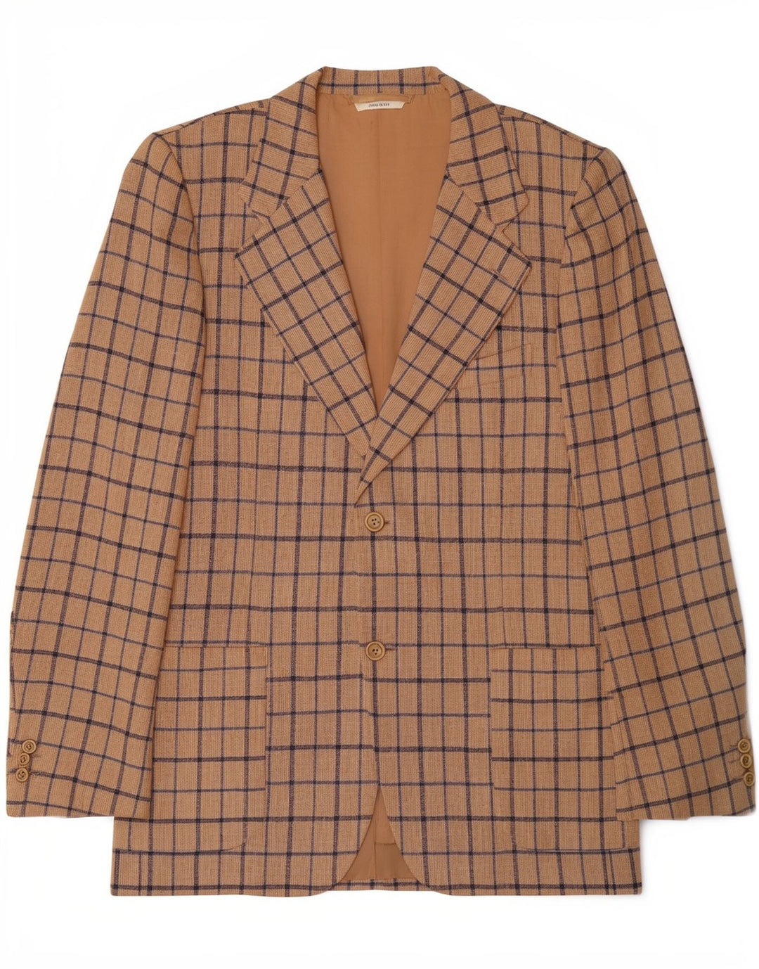 Cerruti 1881 muška jakna s 2 gumba IT 54 2XL bež karirani klasični