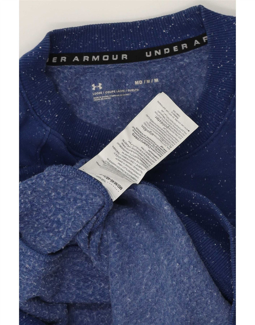 Muška majica Under Armour, srednje plavi pamuk s flekama