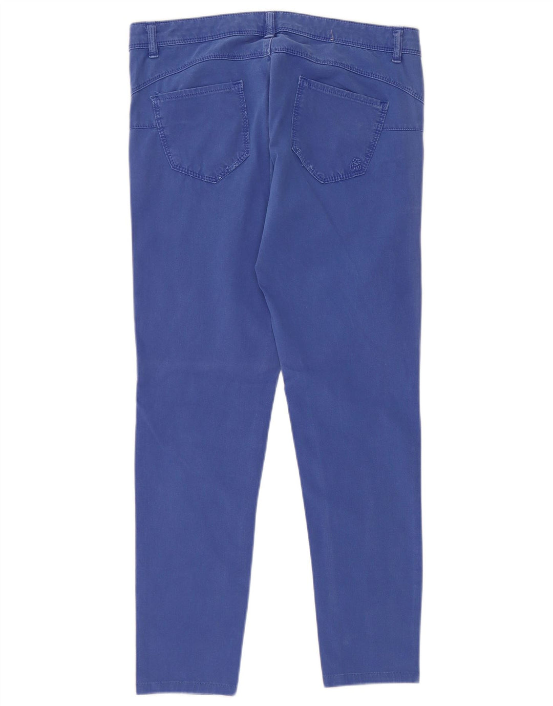 BENETTON Womens Super Skinny Casual Trousers W30 L27 Blue Cotton