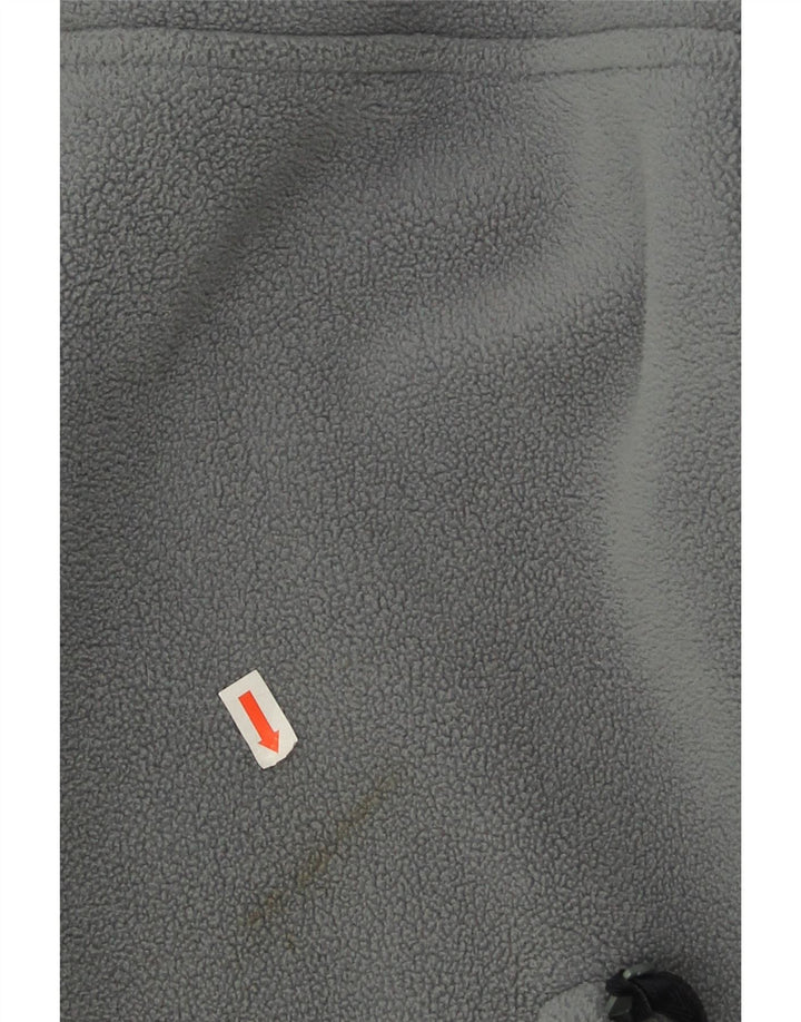 Musto flis džemper XL s dugmadima i ovratnikom, sivi poliester