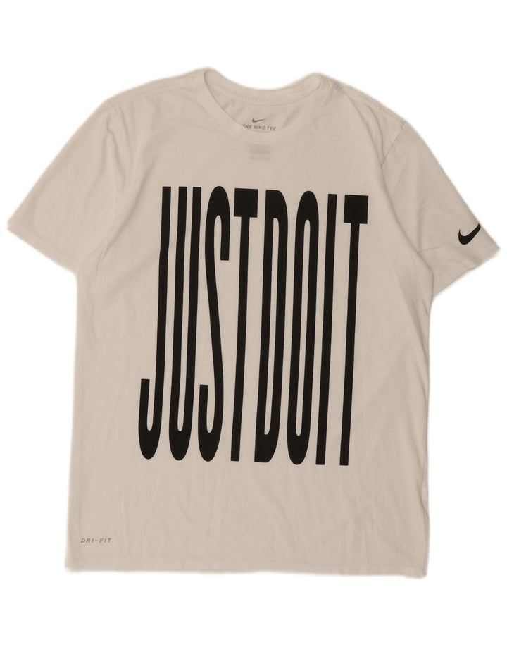 NIKE muška Dri Fit majica kratkih rukava srednje bijele boje