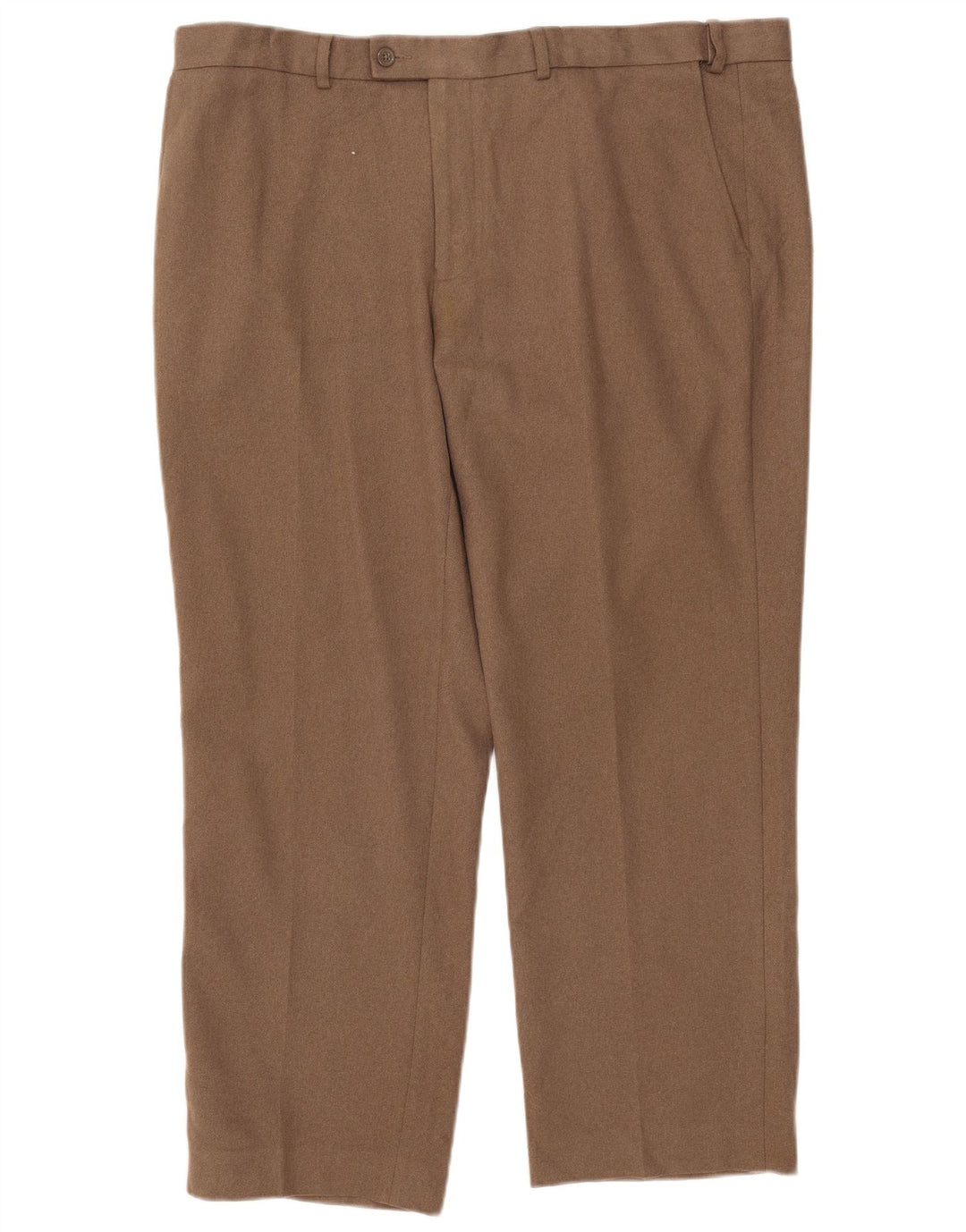 Marks & Spencer muške chino hlače standardnog kroja W42 L29 smeđi poliester