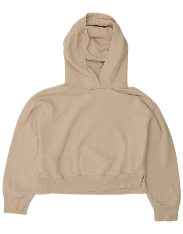 Zara ženski kratki kratki džemper s kapuljačom UK 10 Small Beige