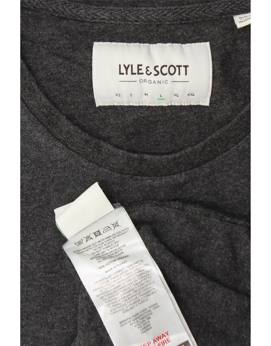 Lyle & Scott Muška majica kratkih rukava Veliki sivi pamuk