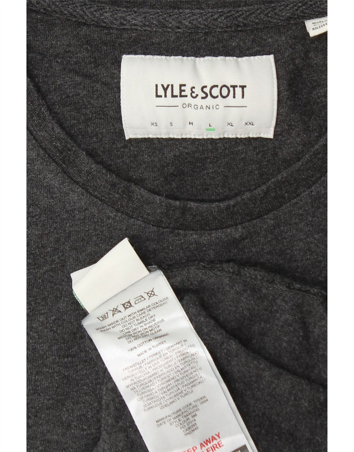 Lyle & Scott Muška majica kratkih rukava Veliki sivi pamuk