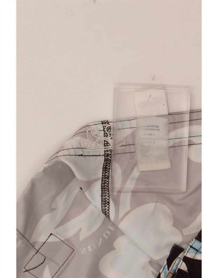 SUNDEK ženske kratke kupaće hlače niskog struka UK 14 srednje crne cvjetne boje