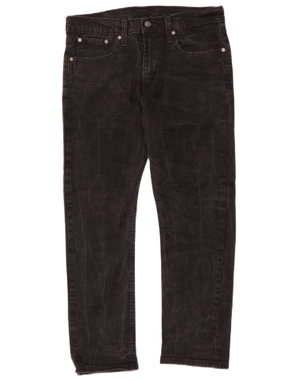 Levi's muške 502 sužene traperice W32 L27 crni pamuk