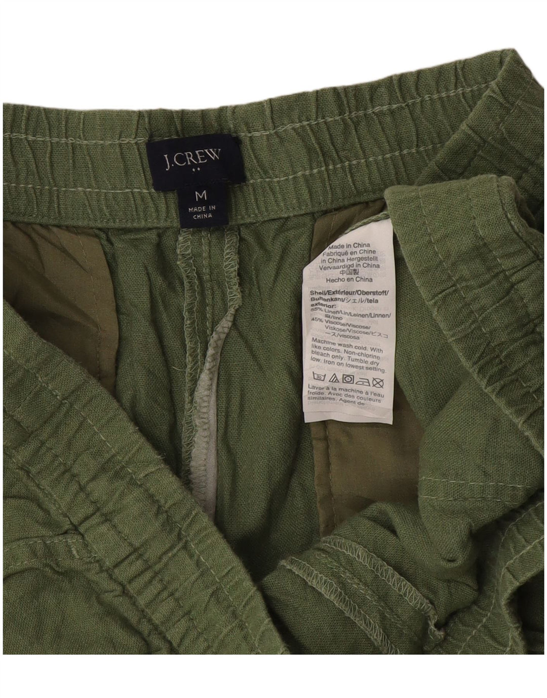 J. Crew Ženske chino kratke hlače srednje veličine W30 od zelenog platna