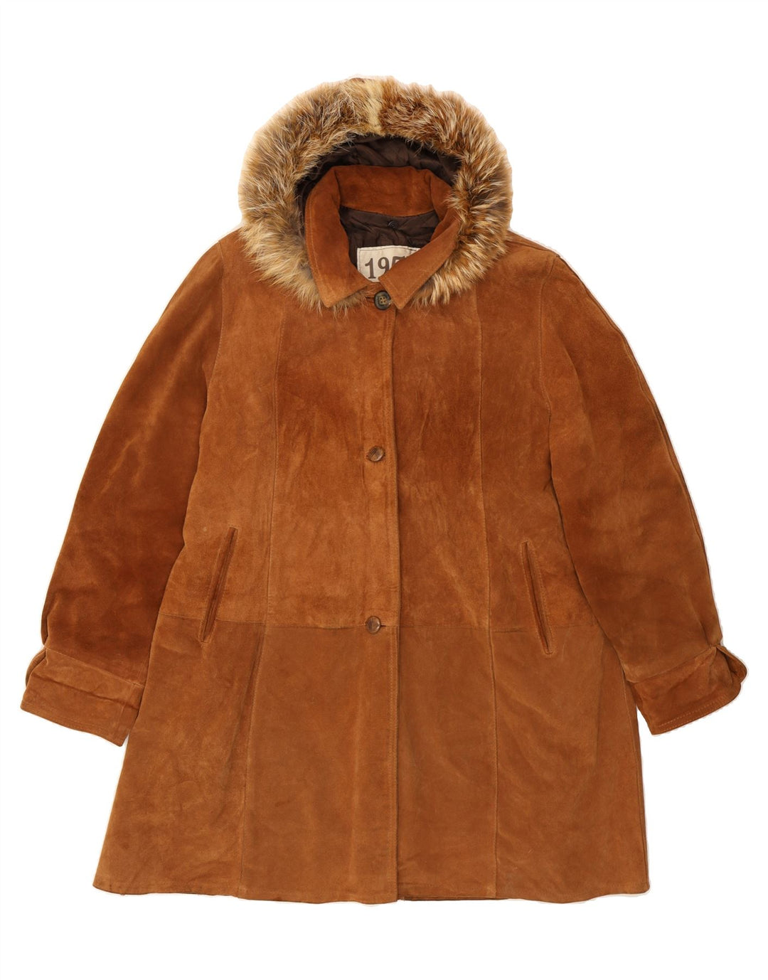 LEGENDARY JACKET 1957 Womens Oversized Hooded Overcoat UK 16 Large Brown Vintage Legendary Jacket 1957 and Second-Hand Legendary Jacket 1957 from Messina Hembry 