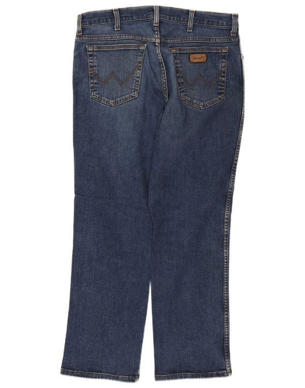 WRANGLER Muške rastezljive ravne traperice Texas W36 L30 plavi pamuk