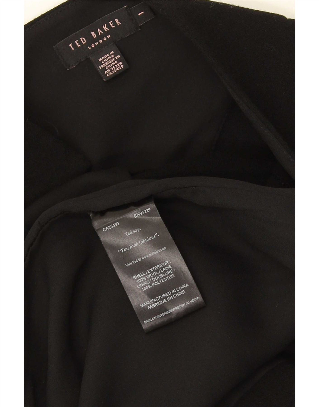Ted Baker ženska haljina uz kroj veličine 1 XS crna vunena