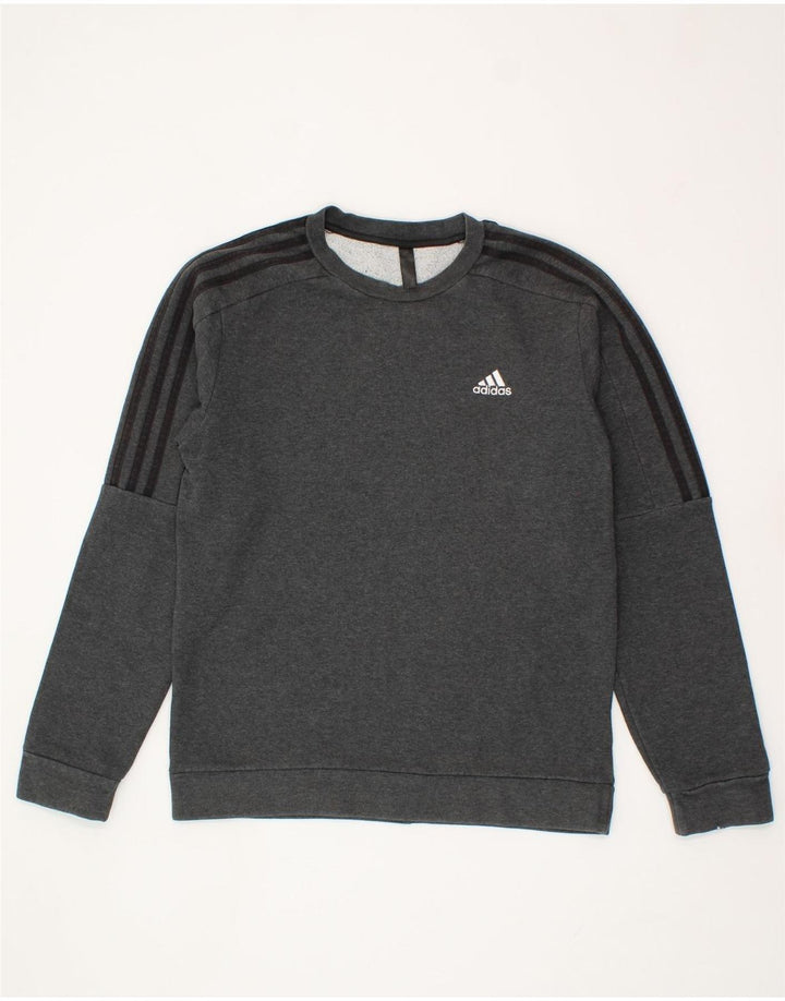 ADIDAS Mens Sweatshirt Jumper Small Grey Cotton Vintage Adidas and Second-Hand Adidas from Messina Hembry 