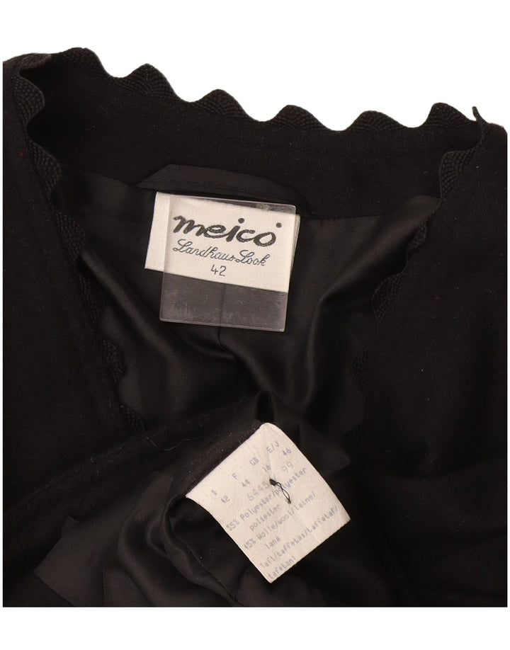 Meico Ženska jakna sa 3 gumba, UK 16 Veliki crni poliester