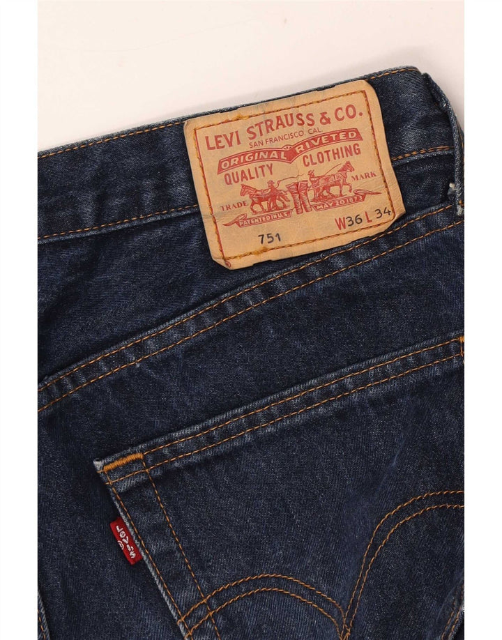 Levi's muške 751 skraćene ravne traperice W36 L25 tamnoplave