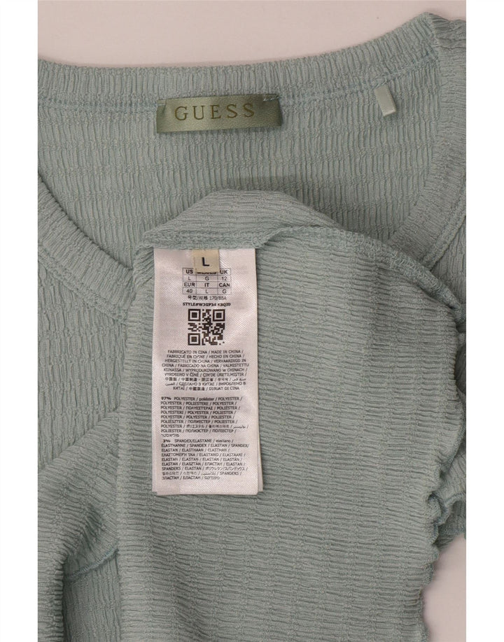 Guess ženska majica kratkih rukava UK 12 srednje plavi poliester