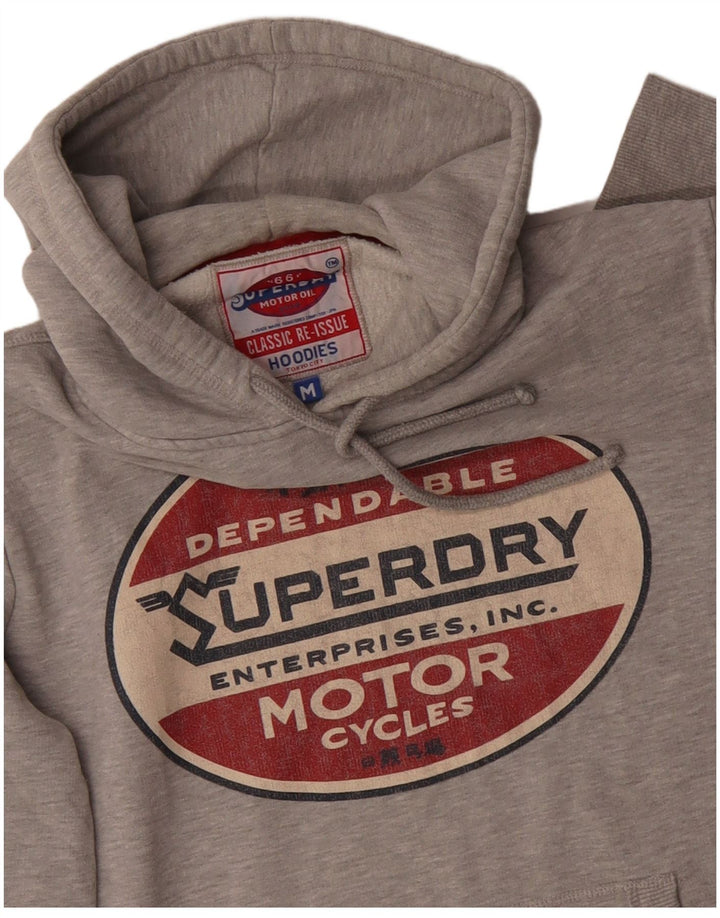 SUPERDRY muška majica s kapuljačom s kapuljačom, srednje sivi pamuk
