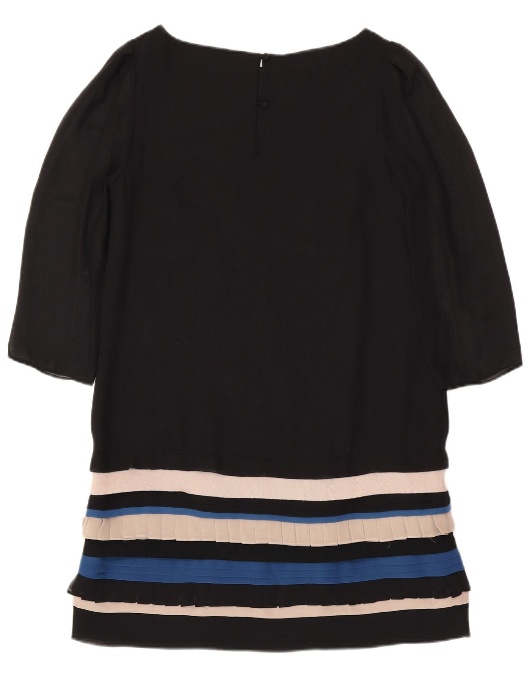 MONSOON ženska plašt haljina 3/4 rukava UK 12 srednje crna na pruge