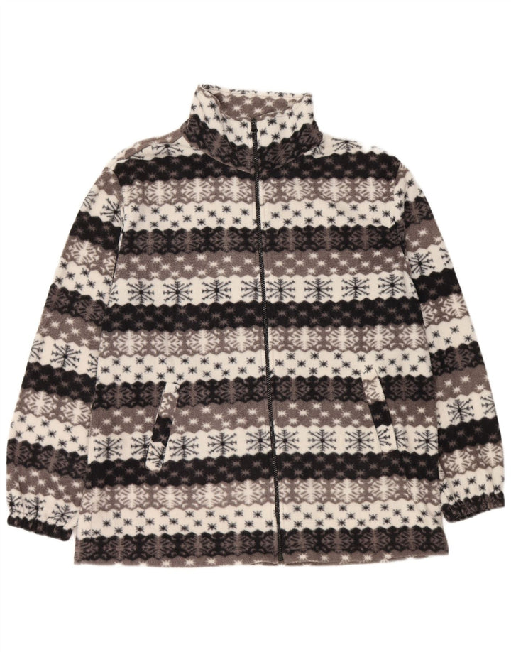 VINTAGE Muška jakna od flisa UK 44 2XL Siva Fair Isle