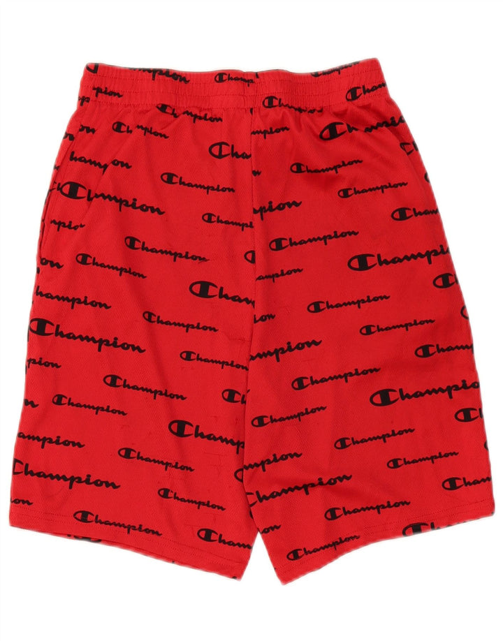 Champion Boys Graphic Sport Shorts 15-16 Years Red Poliester