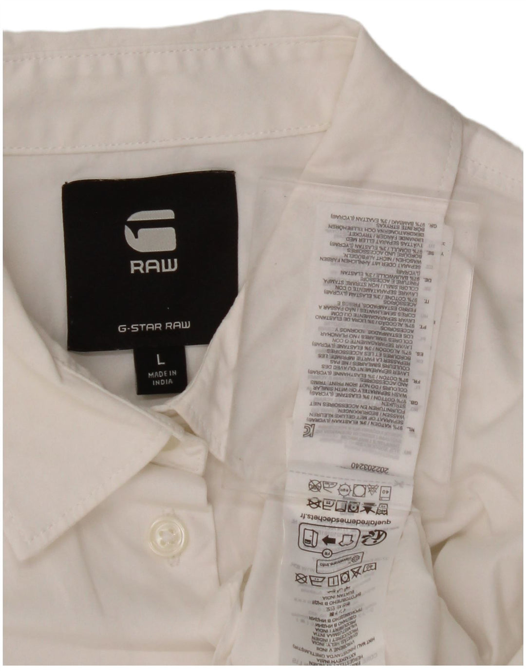 G-STAR Womens Shirt UK 16 Large White Cotton