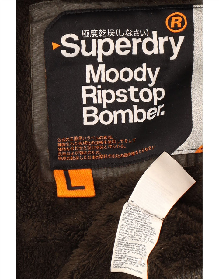Superdry muška bomber jakna UK 40 Large kaki pamuk