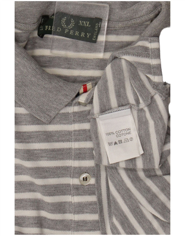 Fred Perry muška polo majica 2XL pamuk na sive pruge