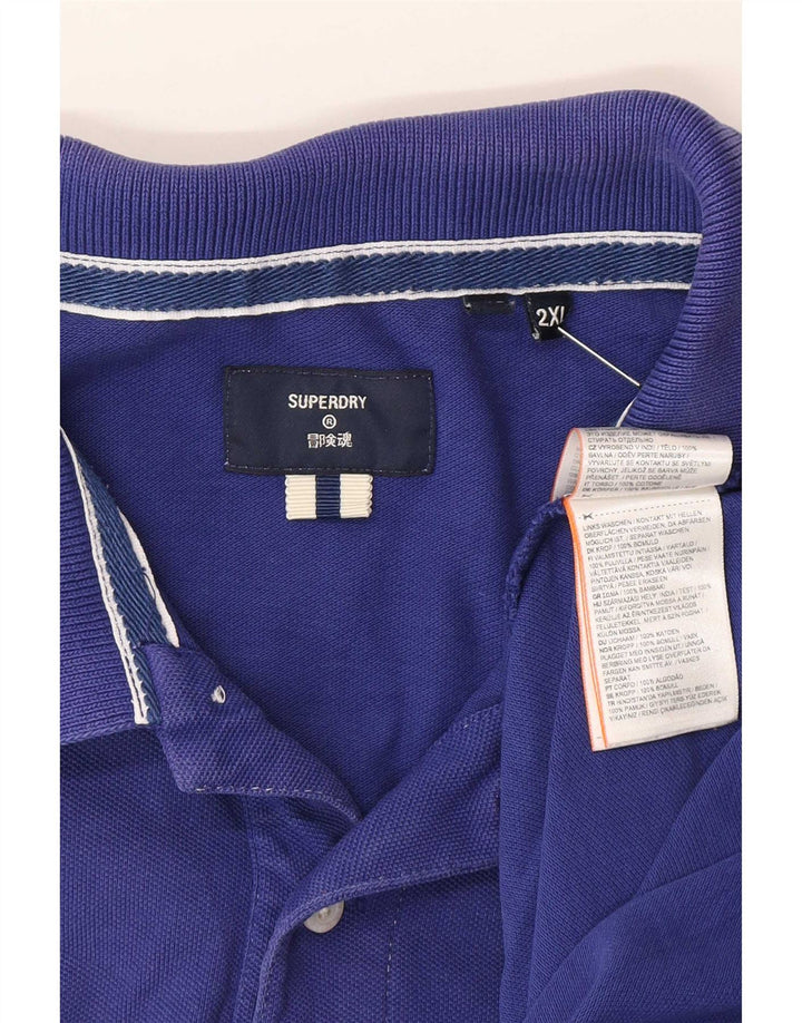 Superdry muška polo majica 2XL plavi pamuk