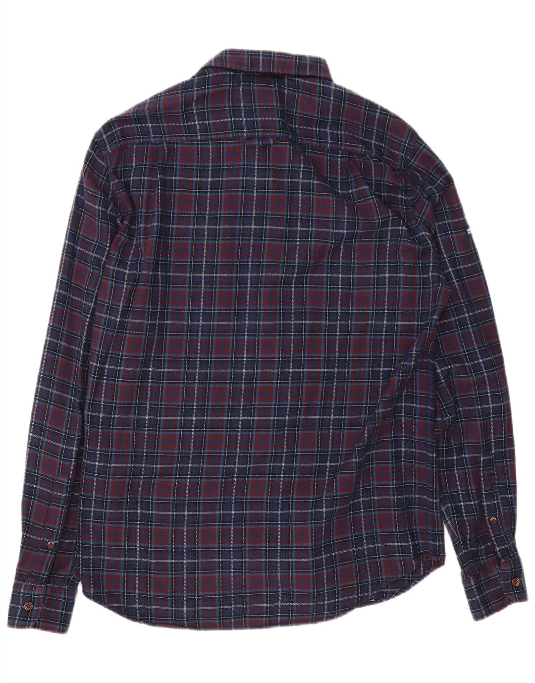 Superdry muška flanelska košulja standardnog kroja Srednje mornarsko plava karirana pamuk