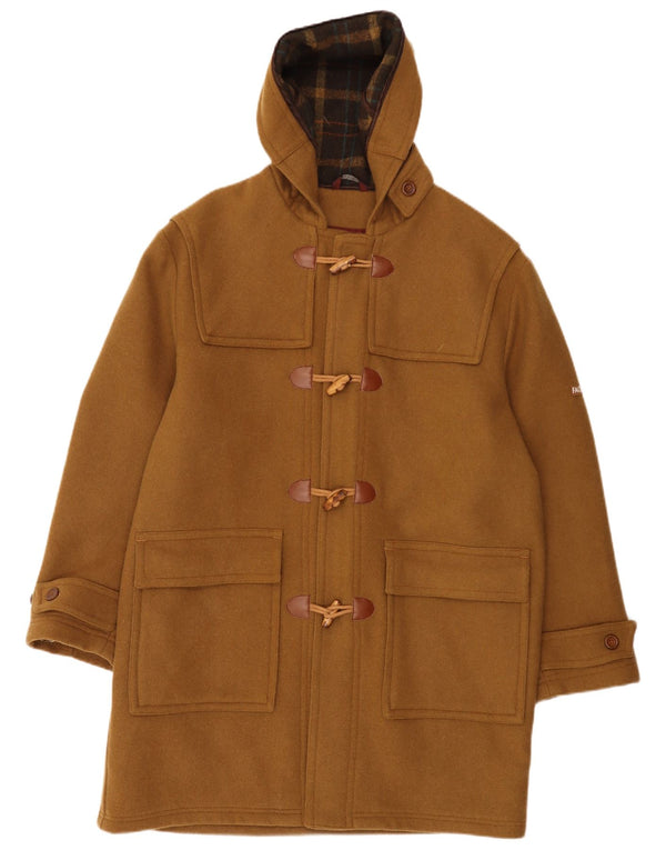 FACIBA Mens Hooded Duffle Coat IT 50 Large Brown Wool