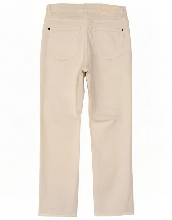 Zara Womens Crop Straight Jeans EU 38 Small W28 L26 White Cotton